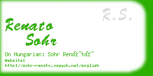 renato sohr business card